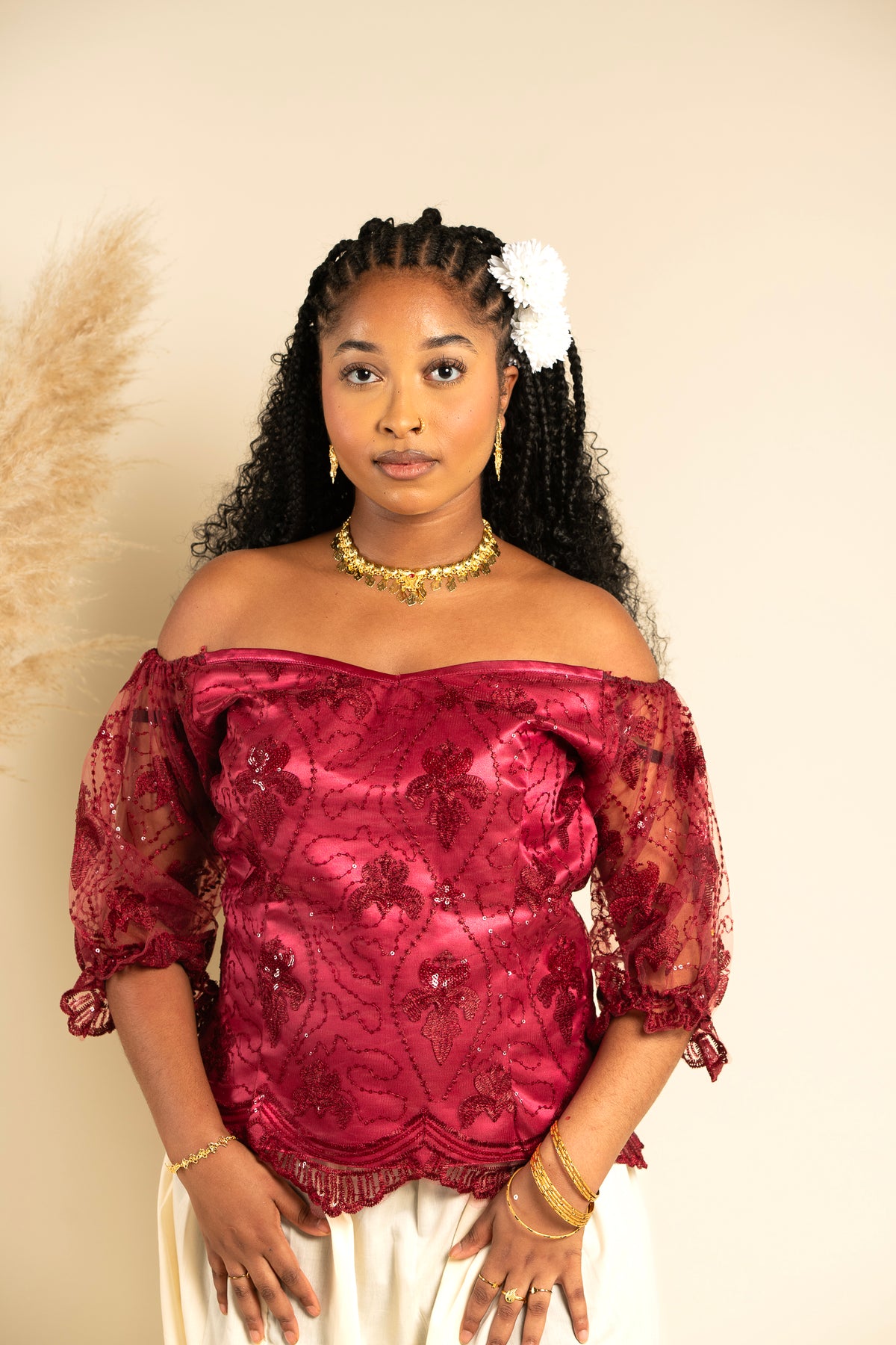 Body Dentelle yumna - bordeaux