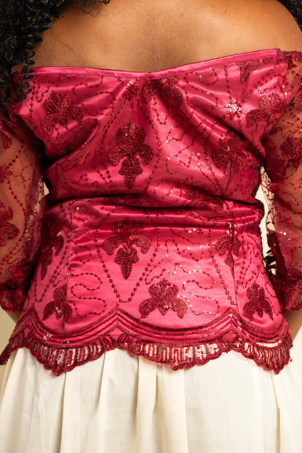 Body Dentelle yumna - bordeaux