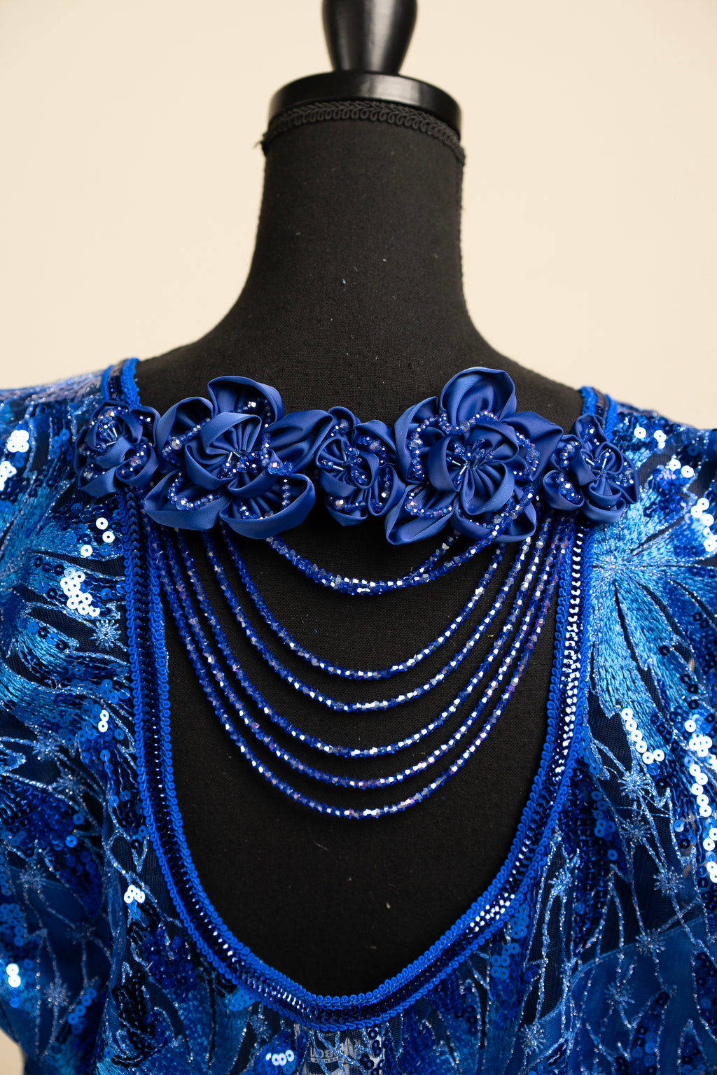 Body Dentelle LEENE - Bleu Roi