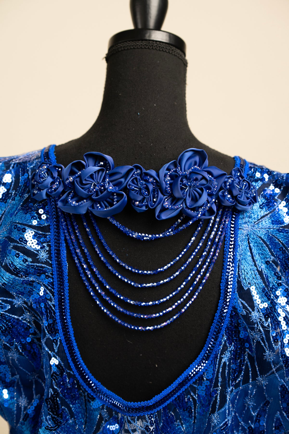 Body Dentelle LEENE - Bleu Roi
