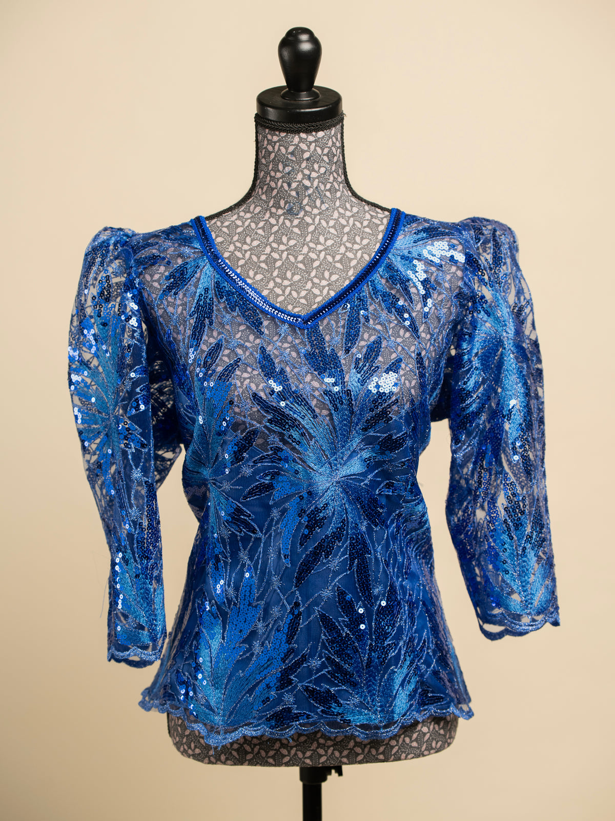 Body Dentelle LEENE - Bleu Roi