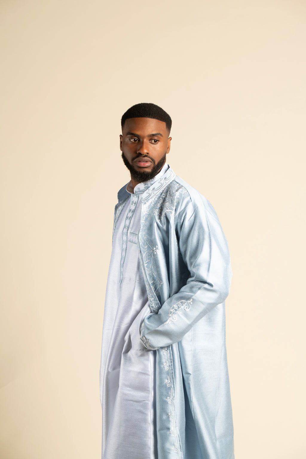 ENSEMBLE QAMIS NAEL - Bleu Poudré
