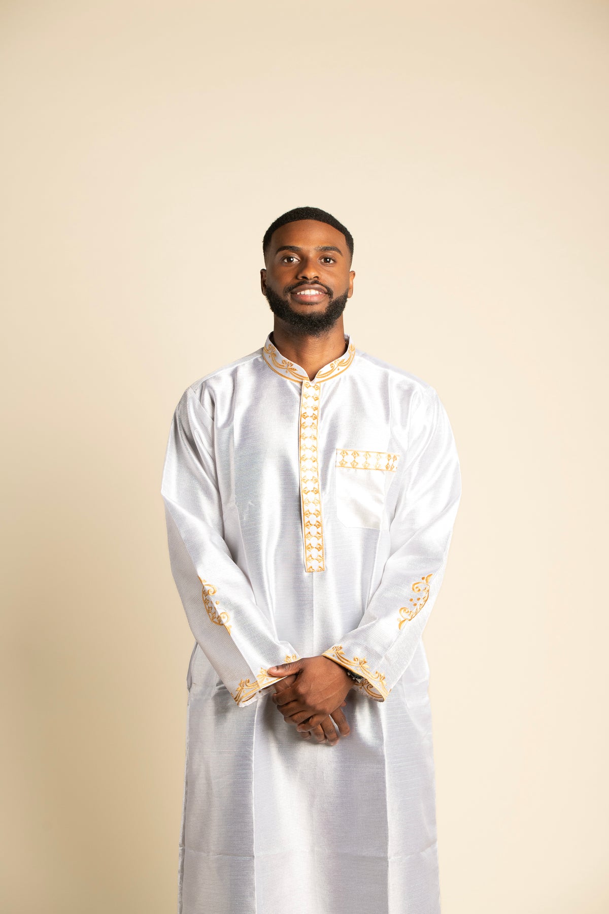ENSEMBLE QAMIS NAEL - Jaune Poudré Or