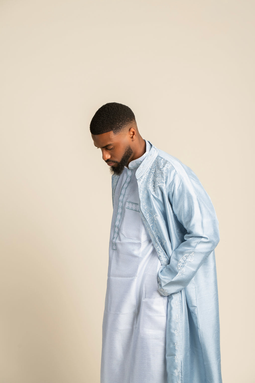 ENSEMBLE QAMIS NAEL - Bleu Poudré