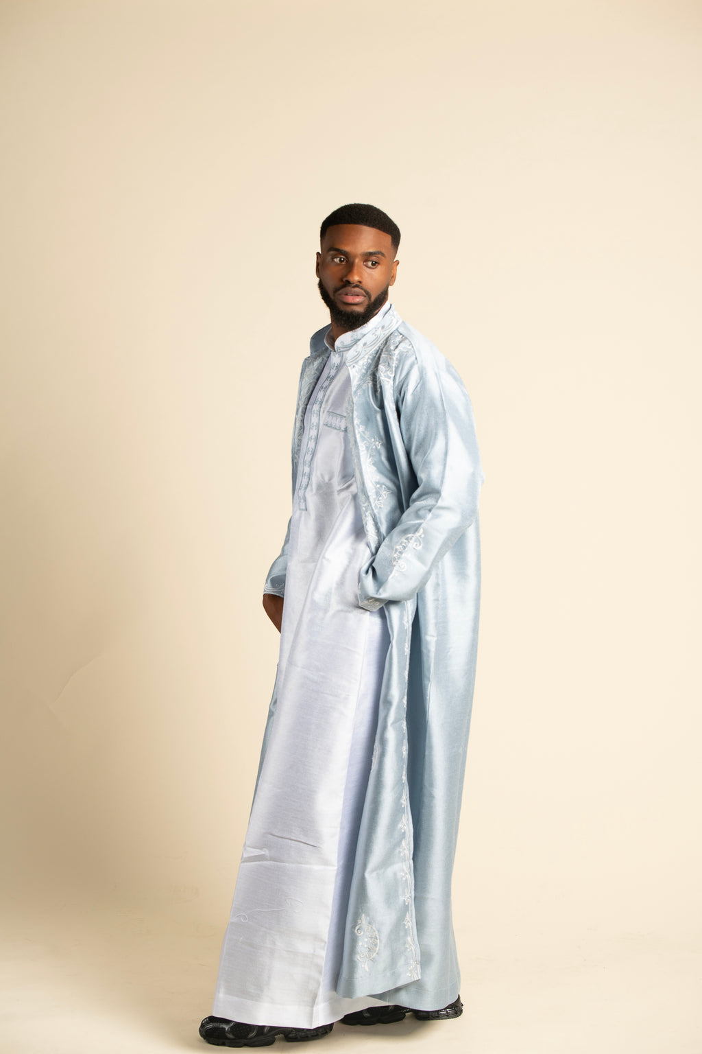 ENSEMBLE QAMIS NAEL - Bleu Poudré