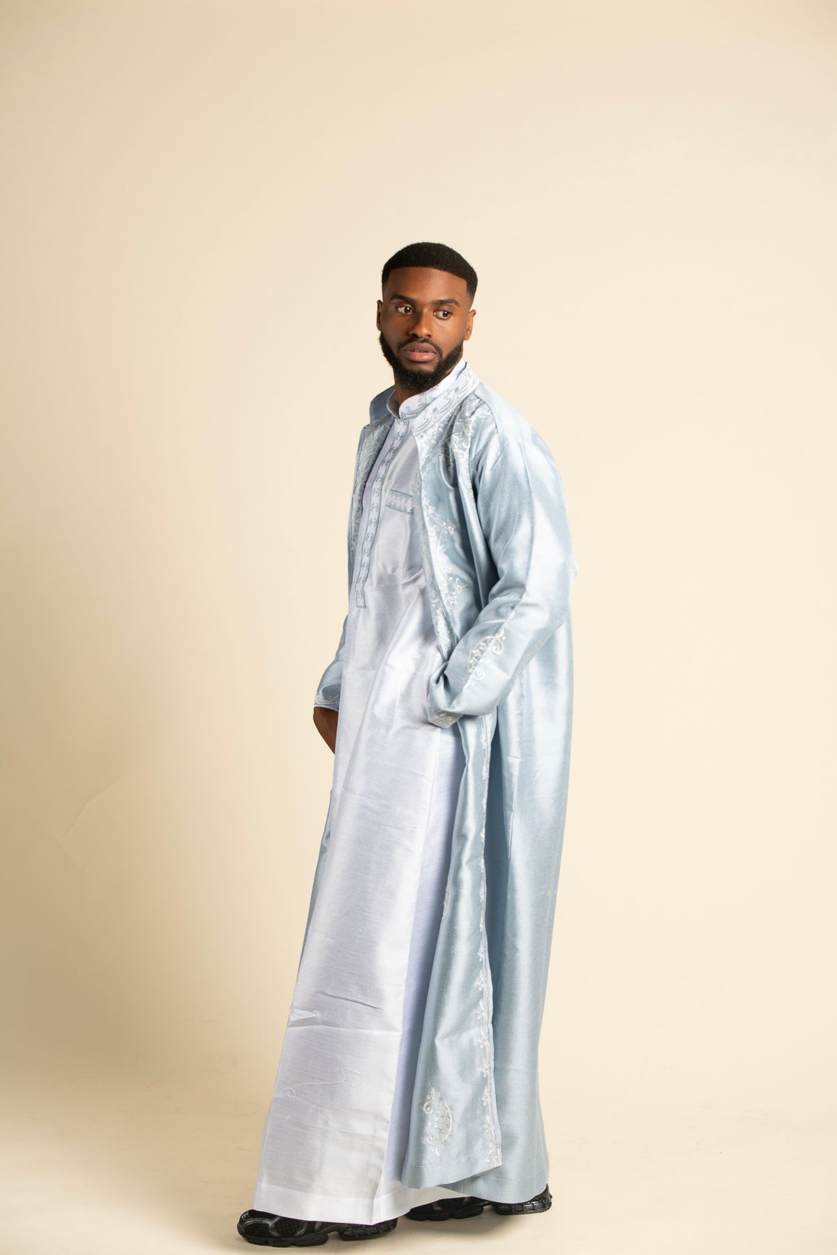 ENSEMBLE QAMIS NAEL - Bleu Poudré